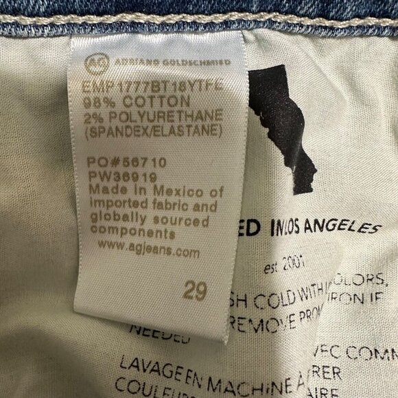 AG Adriano Goldschmidt Women Sz 29 Farrah Ankle High Rise‎ Skinny Distress Jeans - Picture 9 of 9